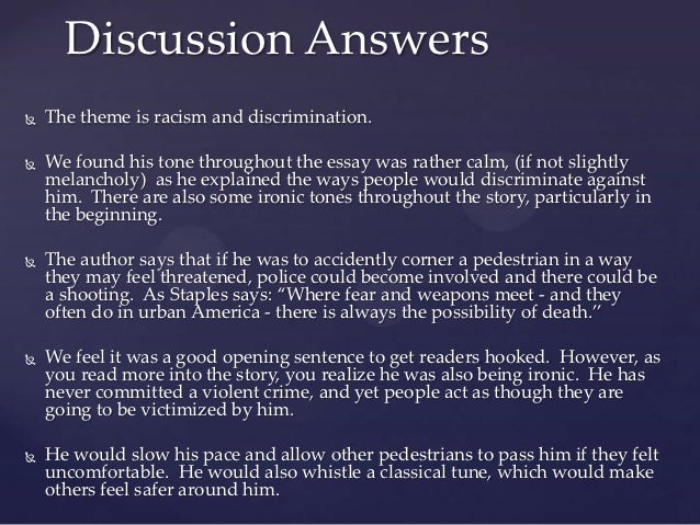 just walk on by brent staples rhetorical analysis essay just walk on by brent staples